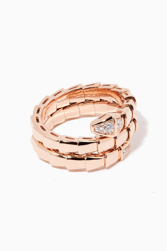 [⭐Hildren Jewelry]SERPENTS DOUBLE ROW DIAMOND RING