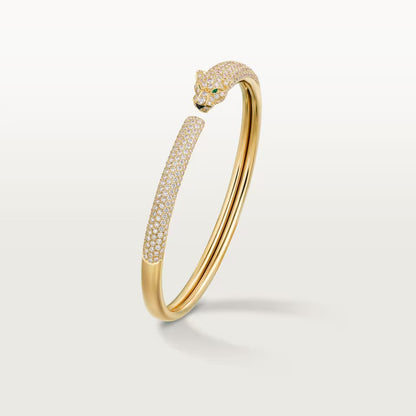 [⭐Hildren Jewelry]PANTHERE FULL DIAMOND OPEN BRACELET