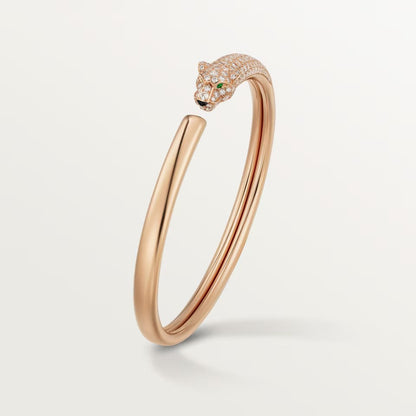 [⭐Hildren Jewelry]PANTHERE HALF DIAMOND OPEN BRACELET