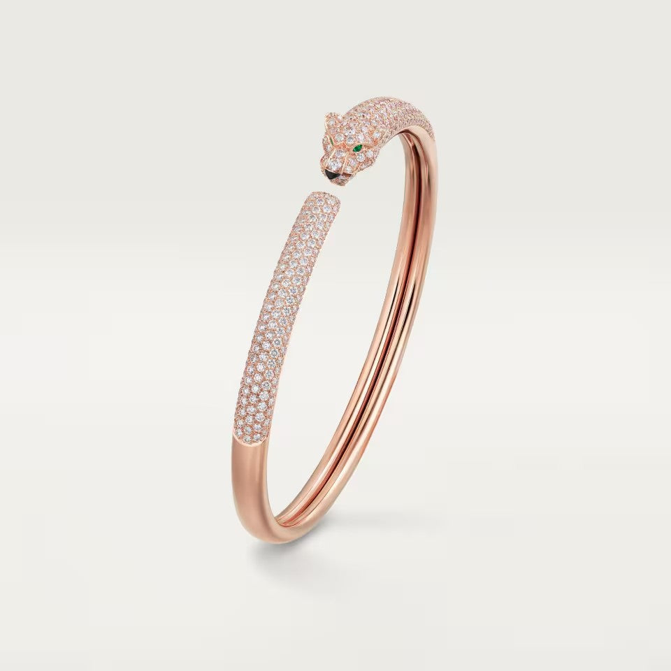 [⭐Hildren Jewelry]PANTHERE FULL DIAMOND OPEN BRACELET