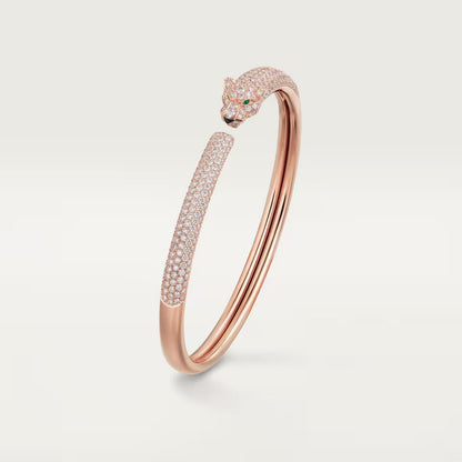 [⭐Hildren Jewelry]PANTHERE FULL DIAMOND OPEN BRACELET