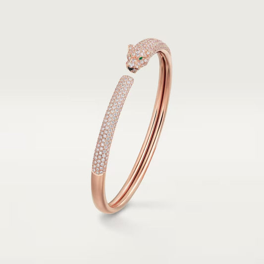[⭐Hildren Jewelry]PANTHERE FULL DIAMOND OPEN BRACELET