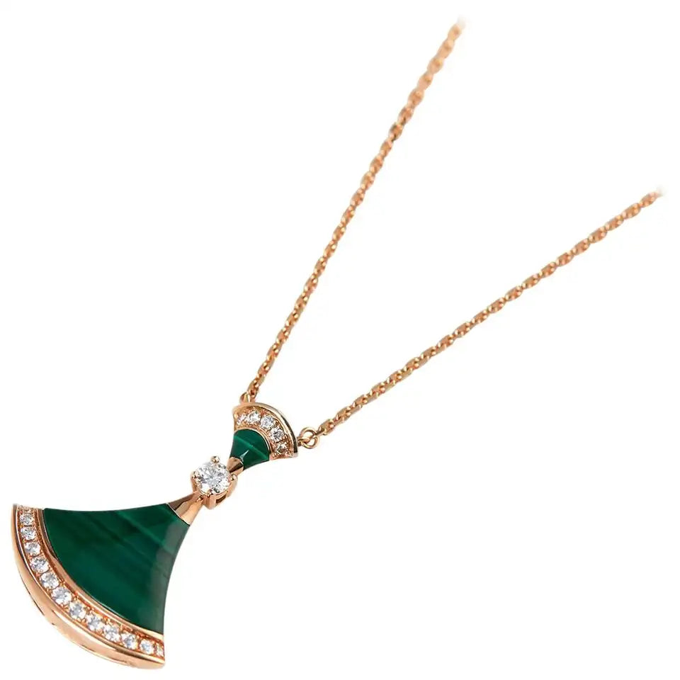 [⭐Hildren Jewelry]DREAM NECKLACE MALACHITE DIAMOND