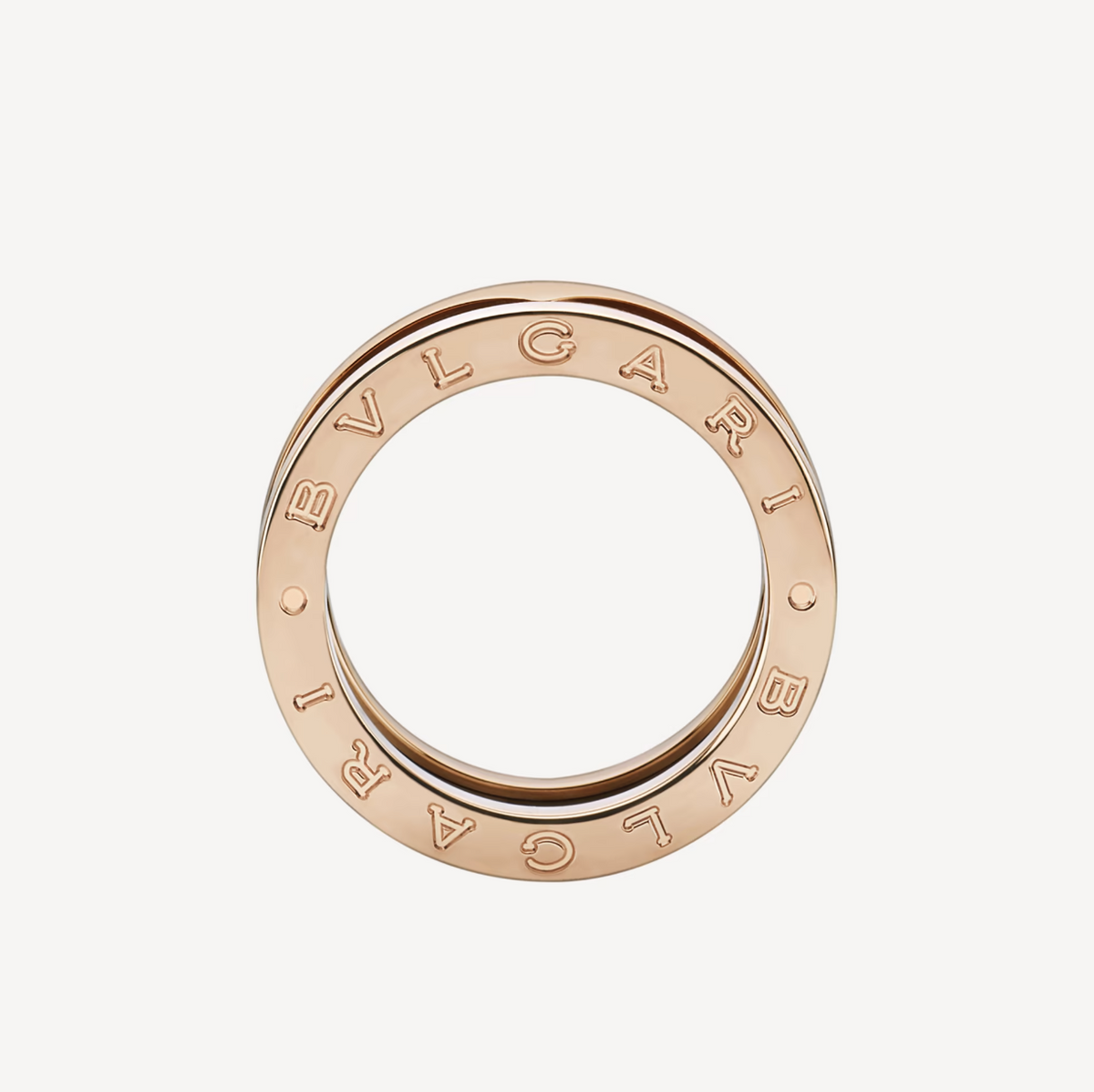 [⭐Hildren Jewelry]ZERO 1 TWO-BAND LOOPS AND BLACK CERAMIC PINK GOLD RING