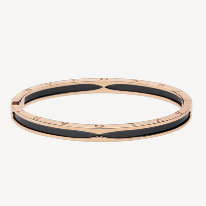 [⭐Hildren Jewelry]ZERO 1 PINK GOLD WITH BLACK CERAMIC BRACELET