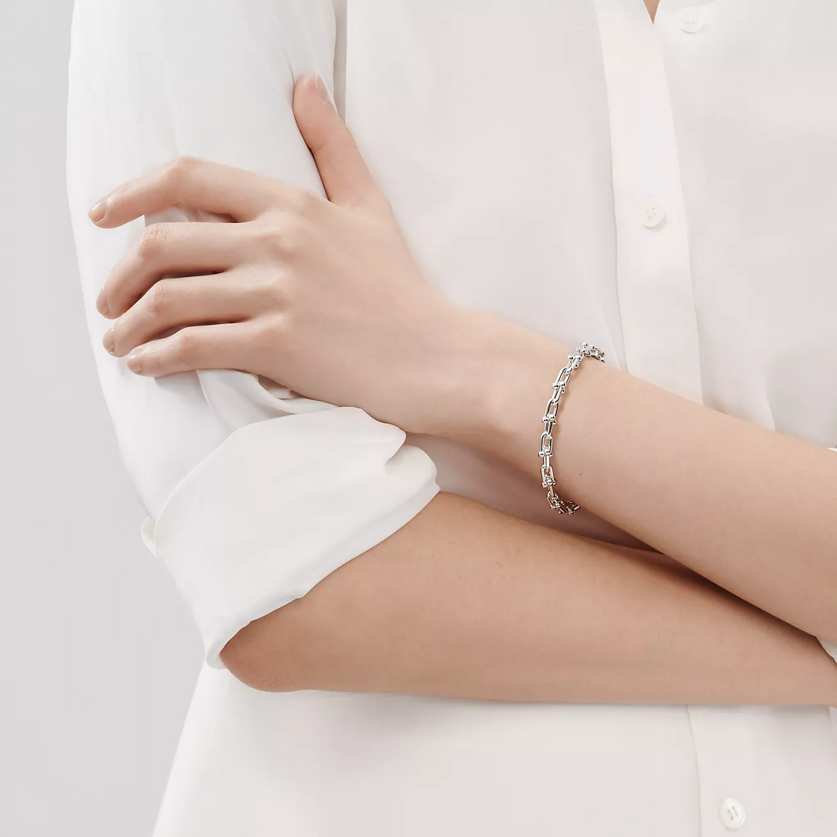 [Hildren Jewelry]HARDWEAR SMALL LINK 26 MOTIF SILVER BRACELET
