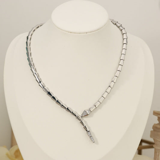 [⭐Hildren Jewelry]NEW！SERPENT DIAMOND AT BOTH ENDS NECKLACE