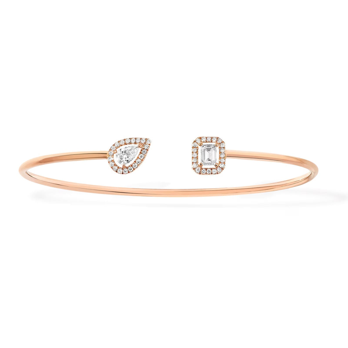 [⭐Hildren Jewelry]JONC FLEX MY TWIN TOI & MOI SILVER DIAMOND BRACELET