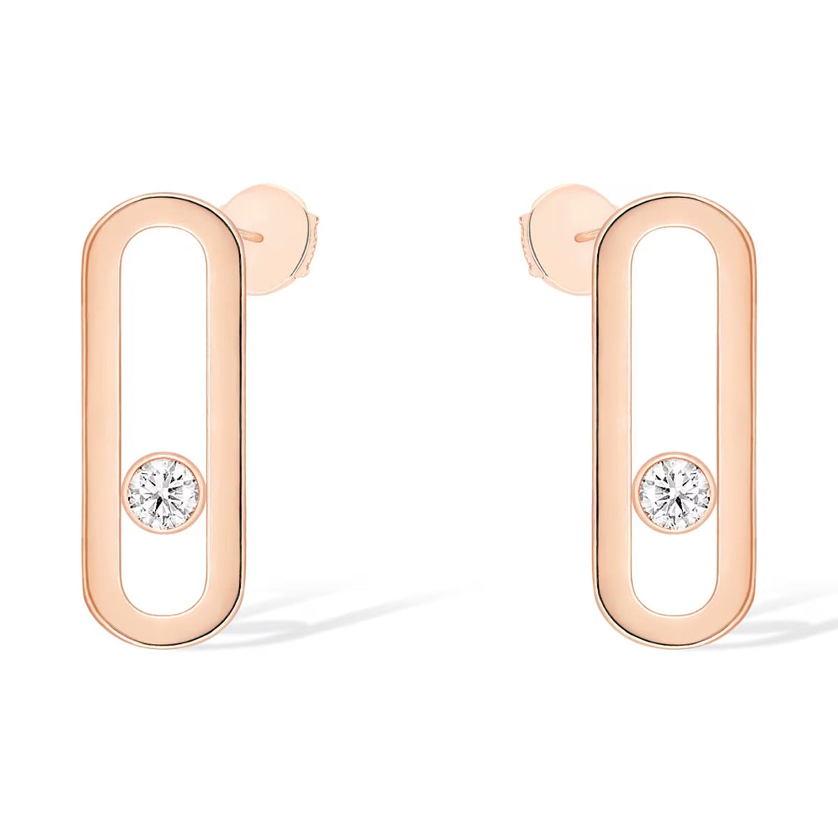 [⭐Hildren Jewelry]MOVE UNO SMALL 1 DIAMOND EARRINGS