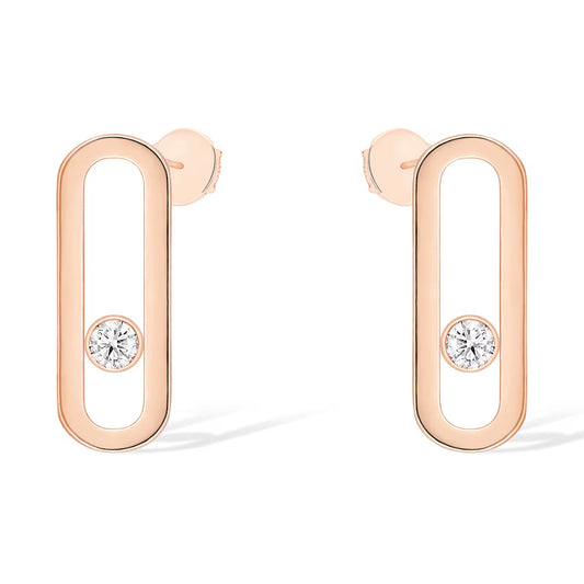 [⭐Hildren Jewelry]MOVE UNO SMALL 1 DIAMOND EARRINGS