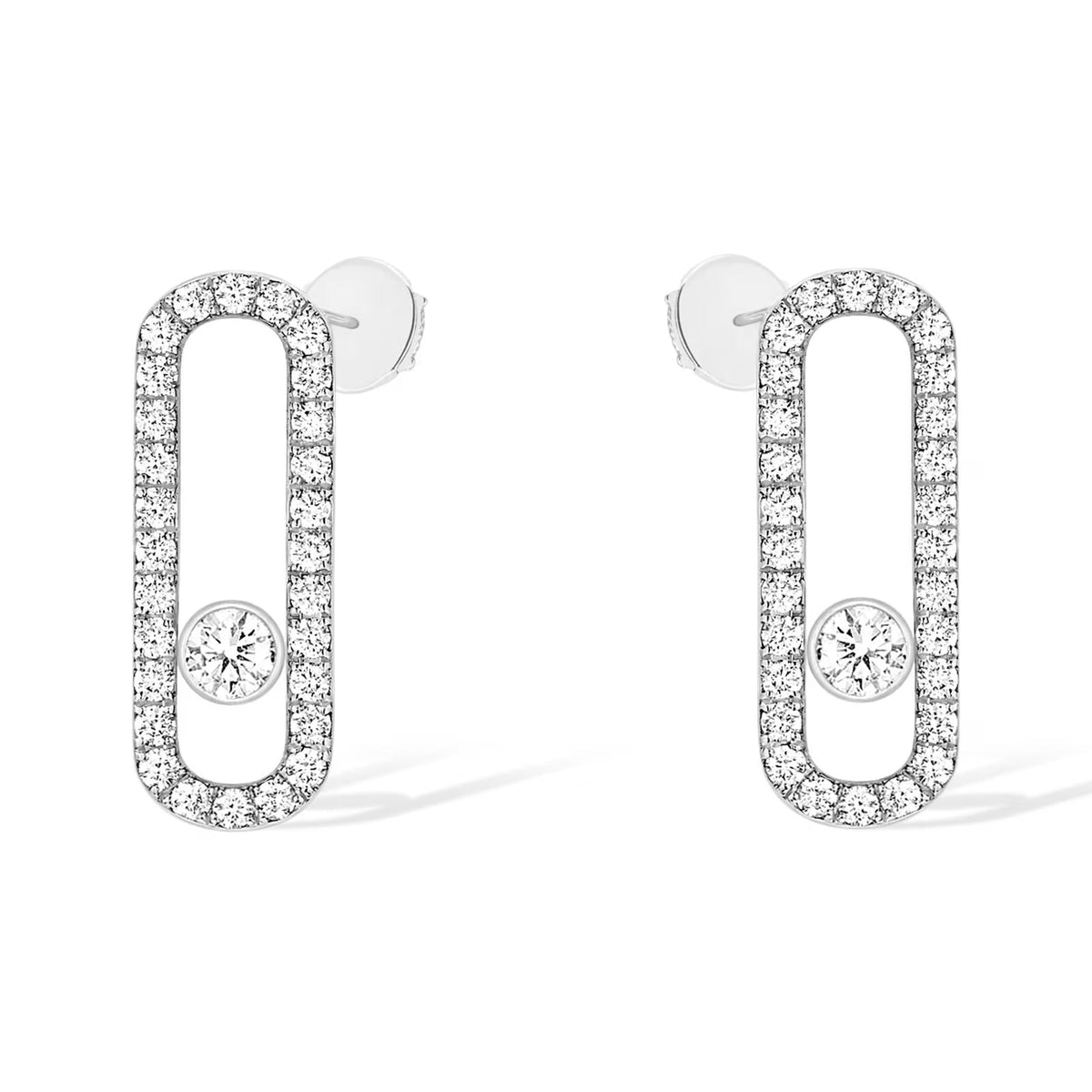 [⭐Hildren Jewelry]MOVE UNO STUD DIAMOND PAVED EARRINGS