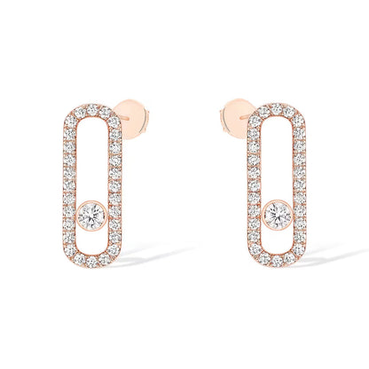 [⭐Hildren Jewelry]MOVE UNO STUD DIAMOND PAVED EARRINGS