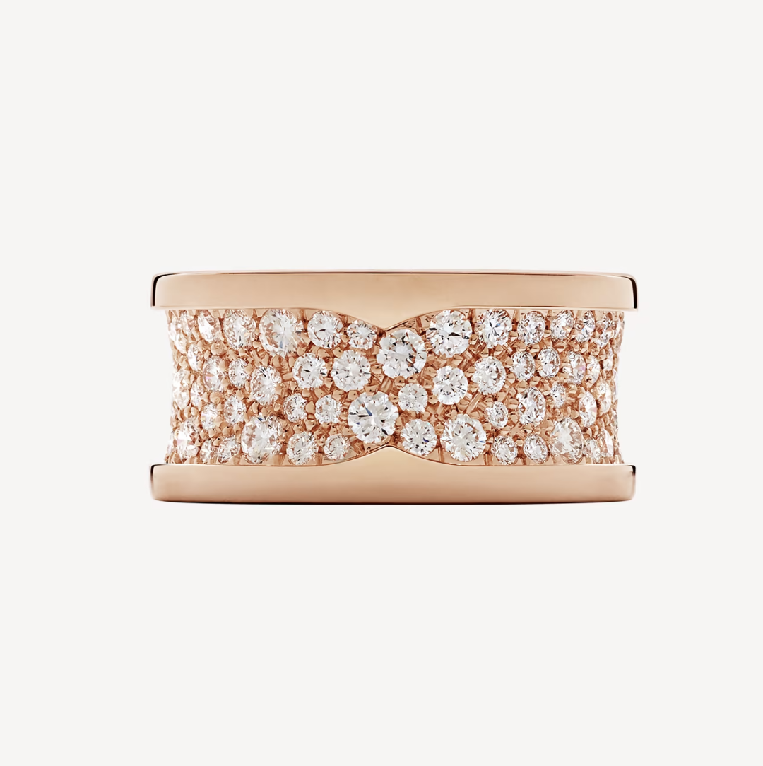 [⭐Hildren Jewelry]ZERO 1 WITH PAVED DIAMONDS ON THE SPIRAL RING