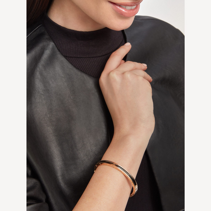 [⭐Hildren Jewelry]ZERO 1 PINK GOLD WITH BLACK CERAMIC BRACELET
