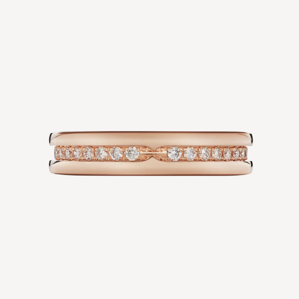 [⭐Hildren Jewelry]ZERO 1 ONE-BAND PAVED DIAMONDS ON THE SPIRAL RING