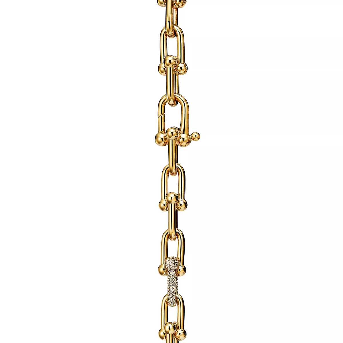 [Hildren Jewelry]HARDWEAR LARGE LINK GOLD DIAMOND BRACELET