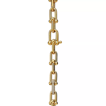 [Hildren Jewelry]HARDWEAR LARGE LINK GOLD DIAMOND BRACELET