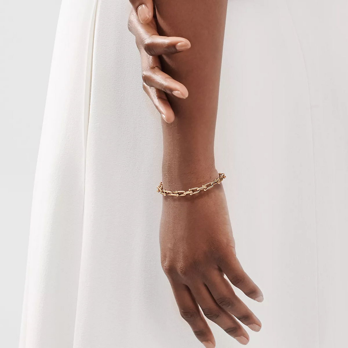 [Hildren Jewelry]HARDWEAR SMALL LINK 26 MOTIF PINK GOLD BRACELET