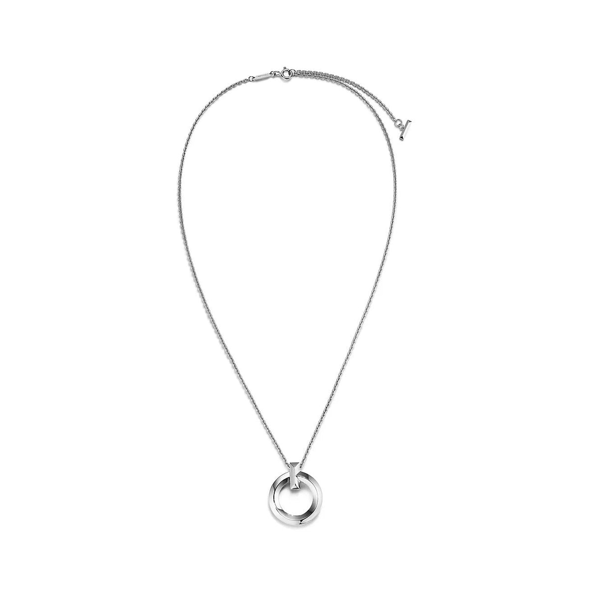 [Hildren Jewelry]T CIRCLE PENDENT SILVER NECKLACE