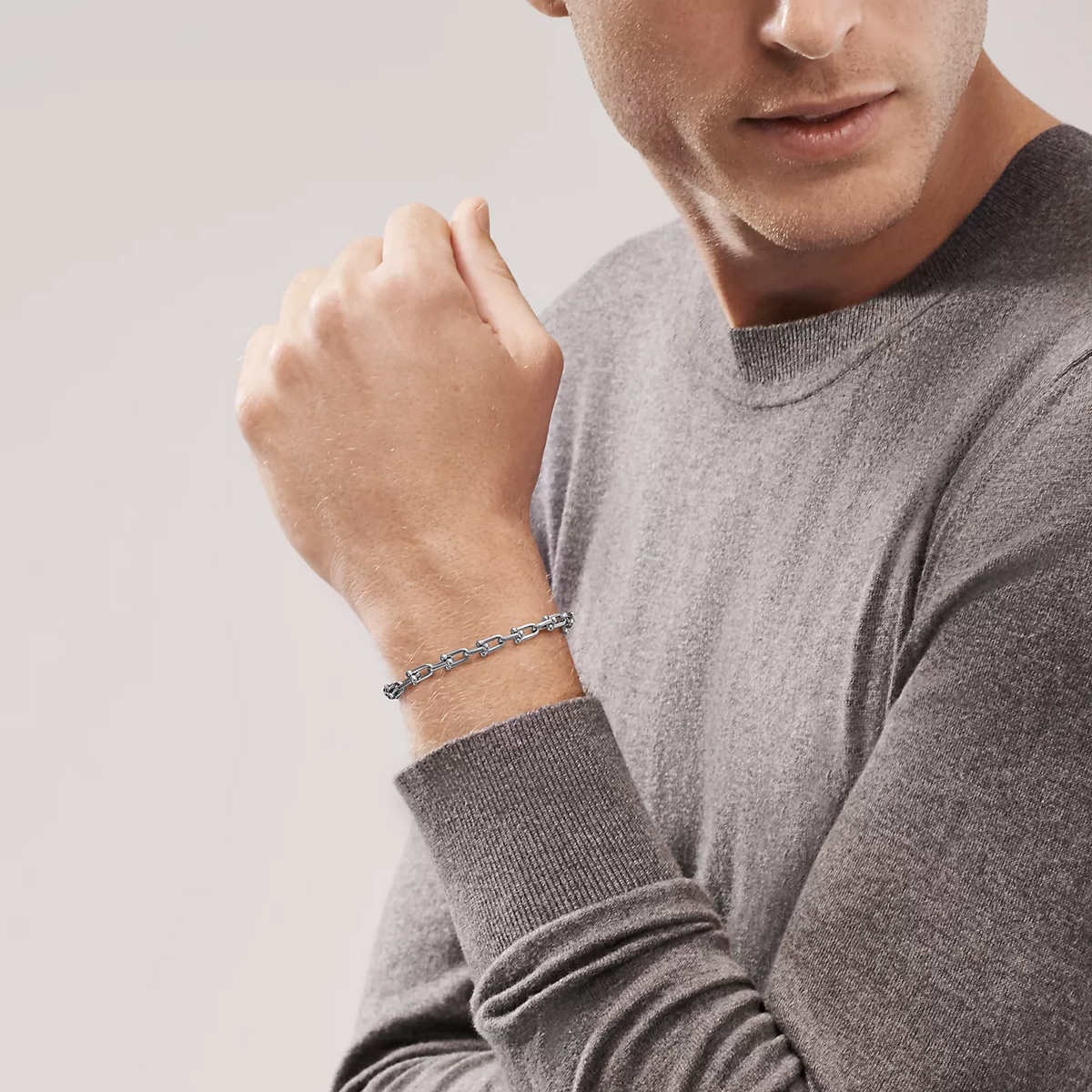 [Hildren Jewelry]HARDWEAR SMALL LINK 26 MOTIF SILVER BRACELET