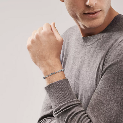 [Hildren Jewelry]HARDWEAR SMALL LINK 26 MOTIF SILVER BRACELET