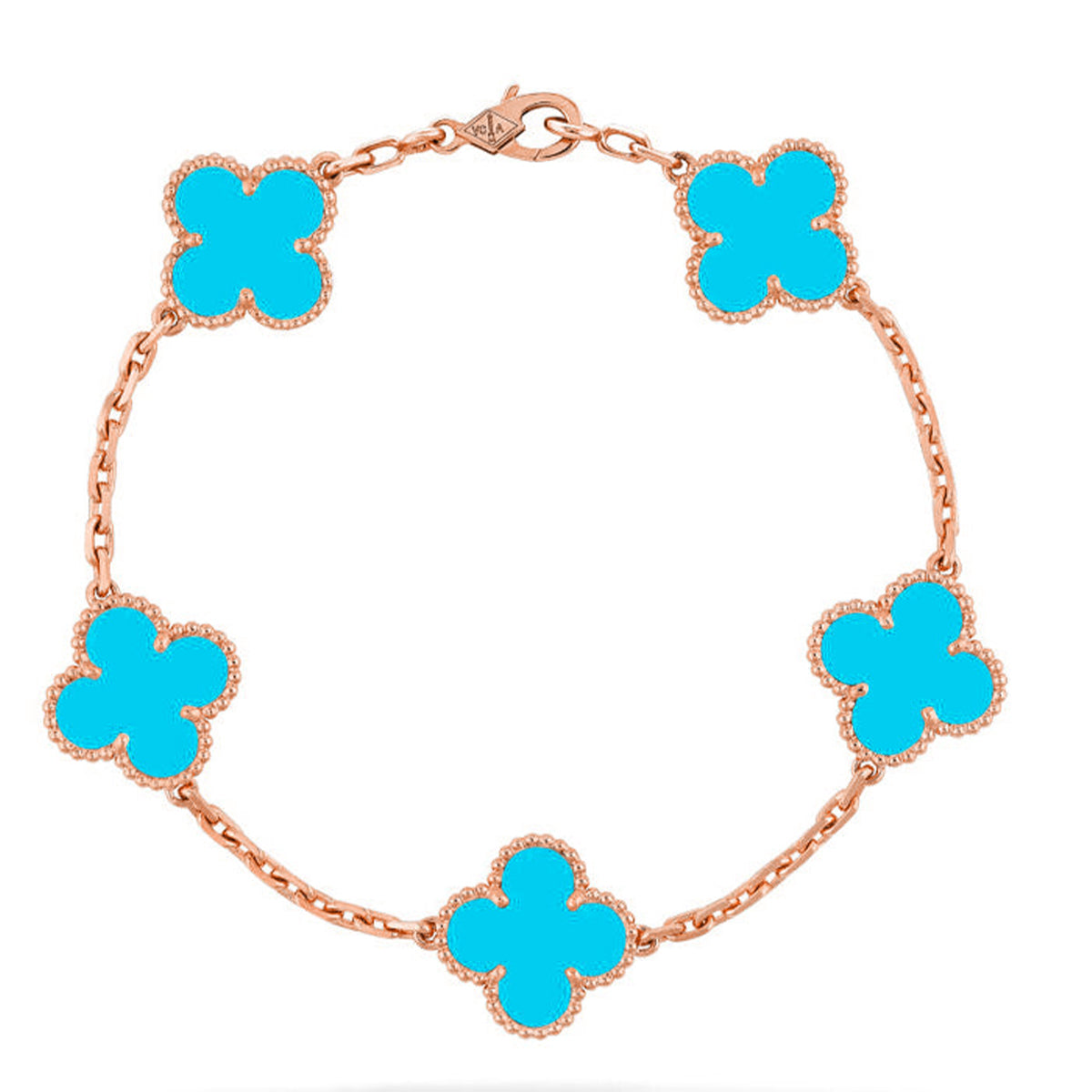 [⭐Hildren Jewelry] CLOVER 5 MOTIF TURQUOISE BRACELET COLLECTION