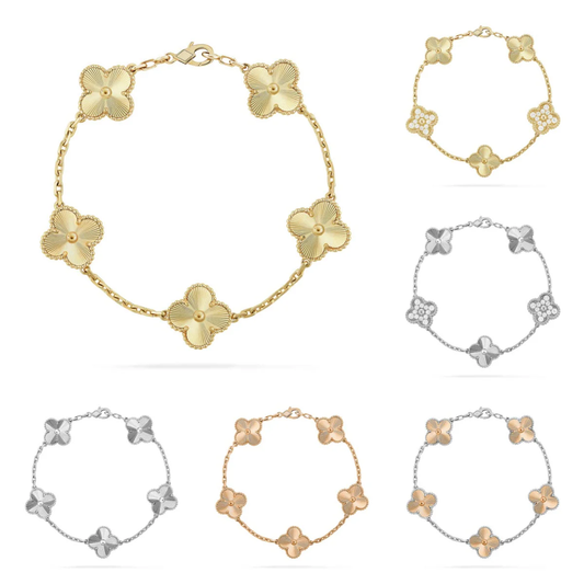 [⭐Hildren Jewelry] CLOVER 5 MOTIF LASER BRACELET COLLECTION