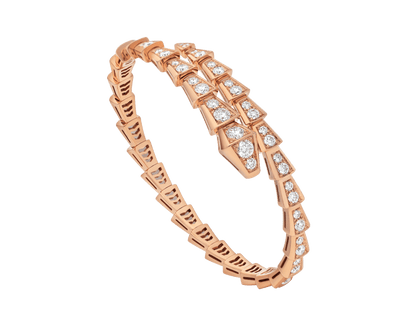 [⭐Hildren Jewelry]SERPENTI BRACELET 6.8MM PINK GOLD DIAMOND