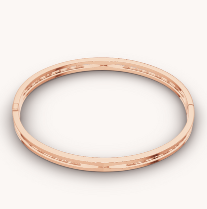 [⭐Hildren Jewelry]ZERO 1 SPIRAL LOGO PINK GOLD BRACELET