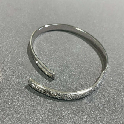 [⭐Hildren Jewelry]Move Noa Rose Gold Pavé Diamond Bangle Bracelet