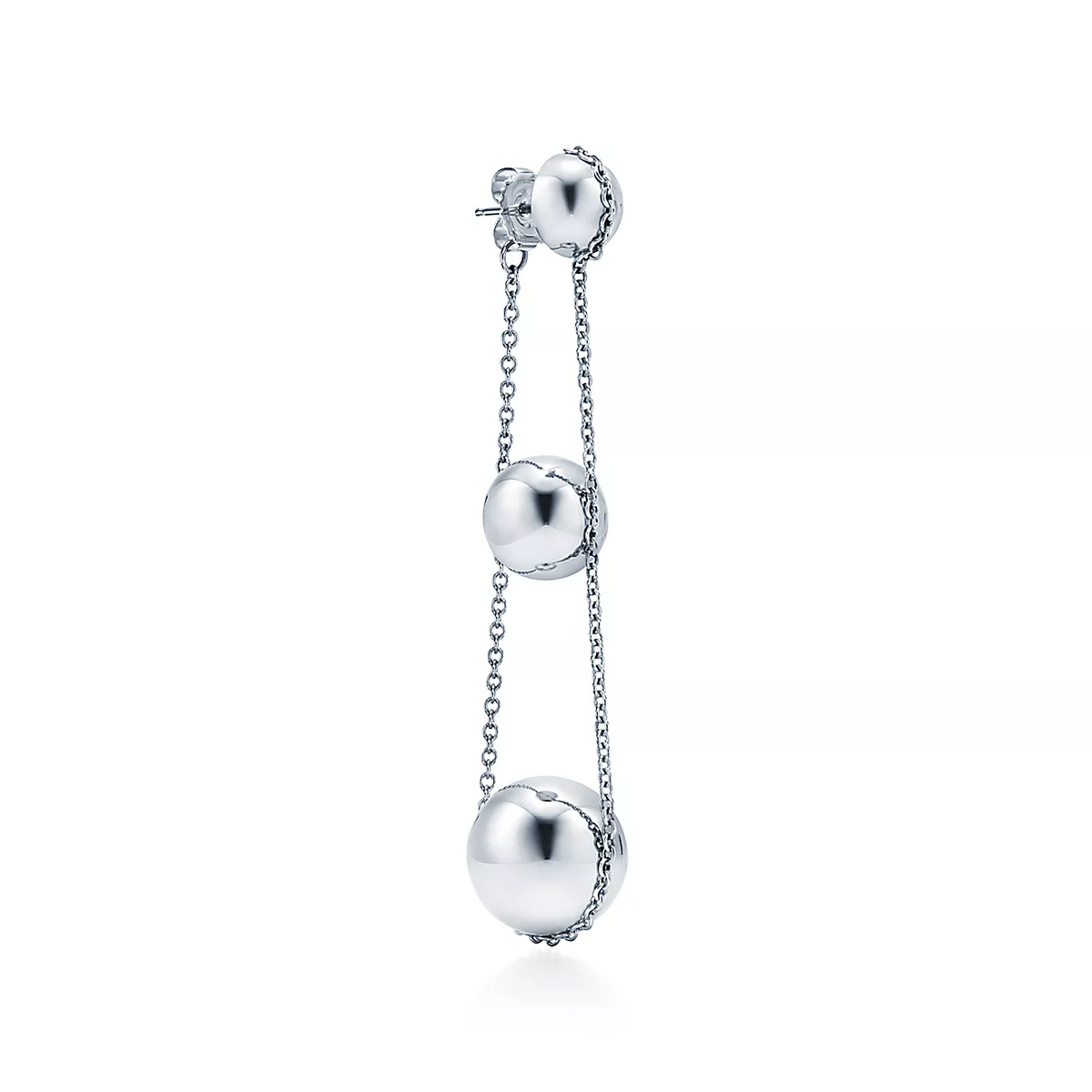 [Hildren Jewelry]TRIPLE DROP SILVER EARRINGS