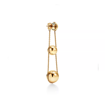 [Hildren Jewelry]TRIPLE DROP GOLD EARRINGS