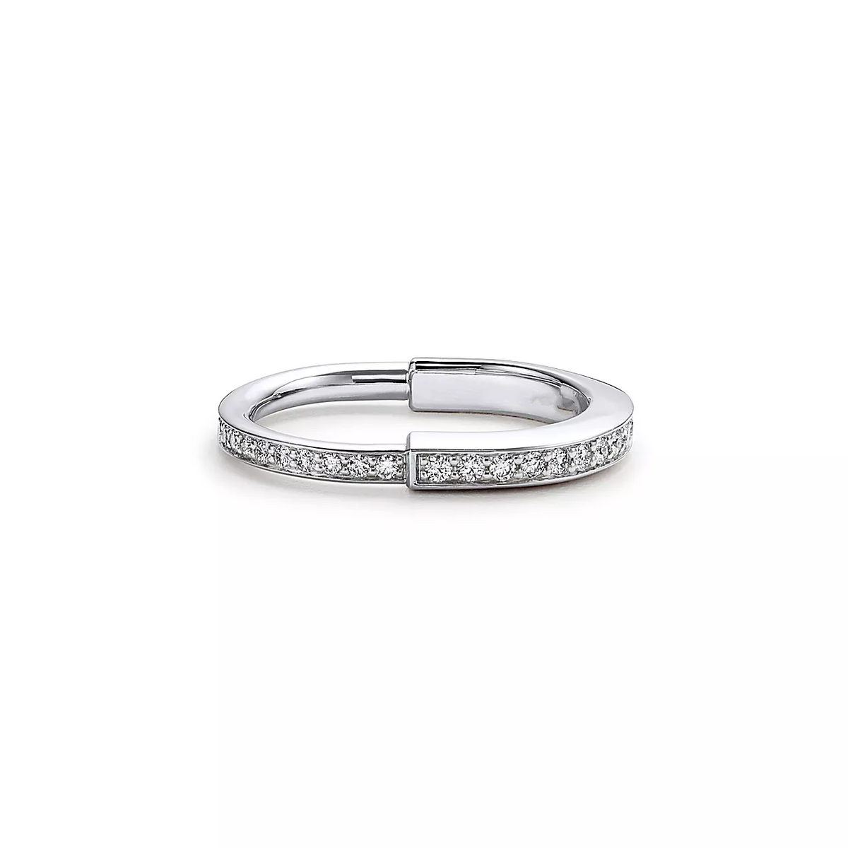 [Hildren Jewelry]LOCK RING SILVER DIAMOND PAVED