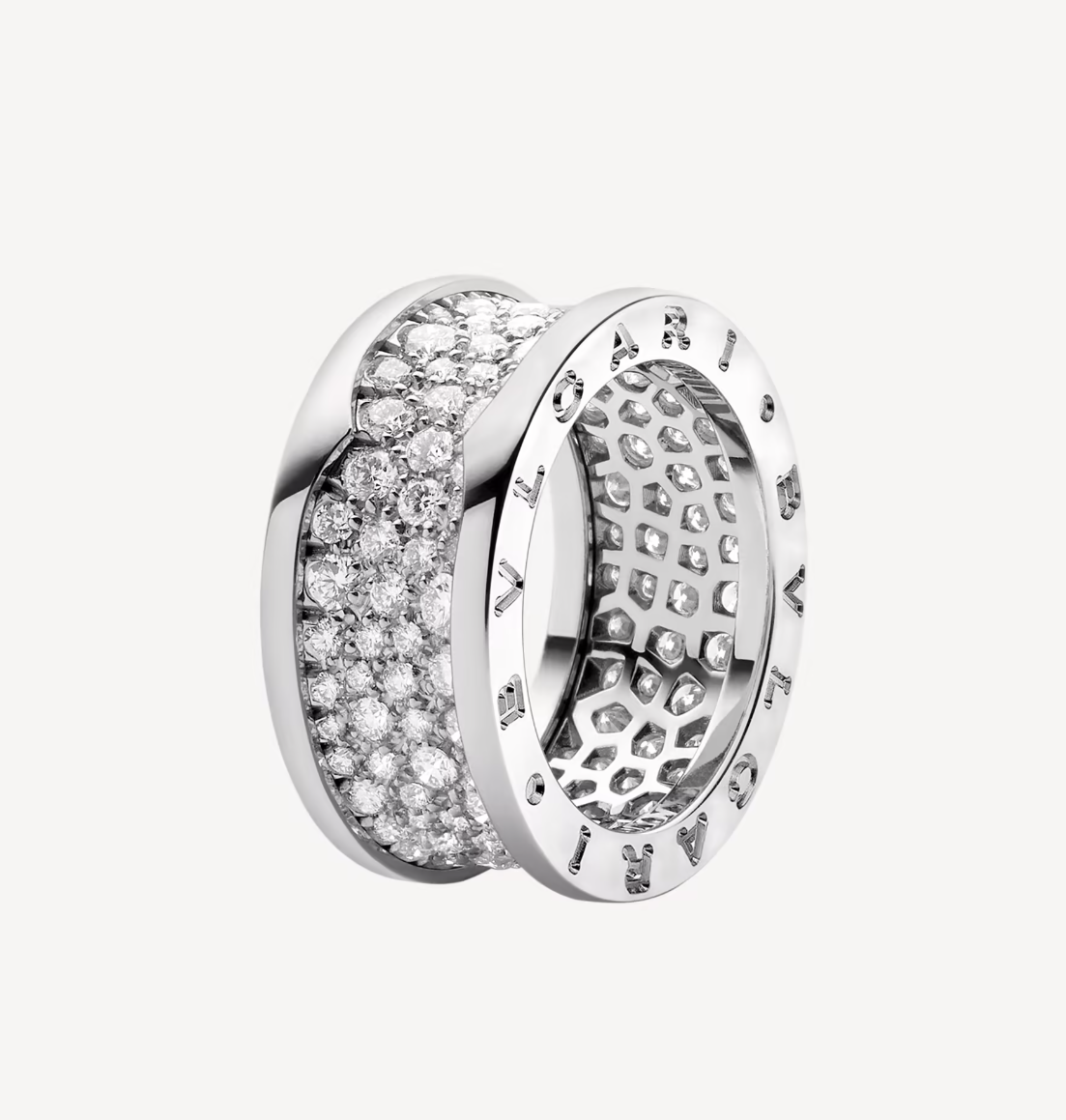 [⭐Hildren Jewelry]ZERO 1 WITH PAVED DIAMONDS ON THE SPIRAL RING