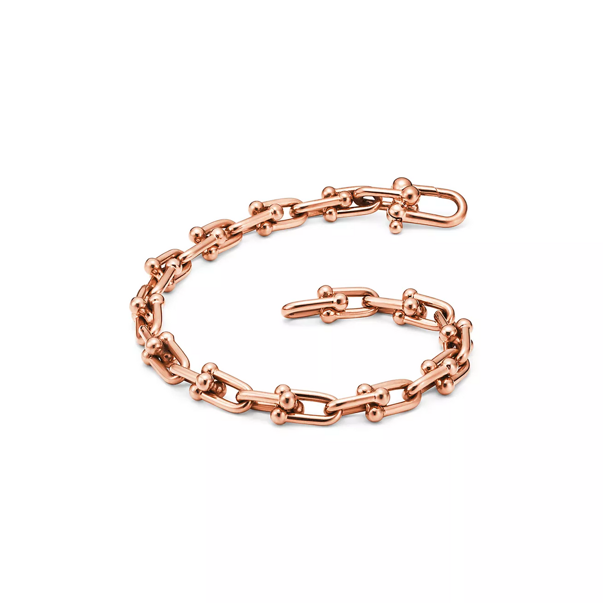 [Hildren Jewelry]HARDWEAR SMALL LINK 26 MOTIF PINK GOLD BRACELET