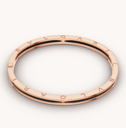 [⭐Hildren Jewelry]ZERO 1 PINK GOLD WITH BLACK CERAMIC BRACELET