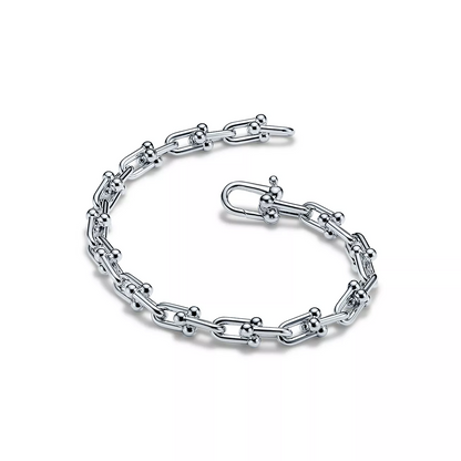 [Hildren Jewelry]HARDWEAR SMALL LINK 26 MOTIF SILVER BRACELET