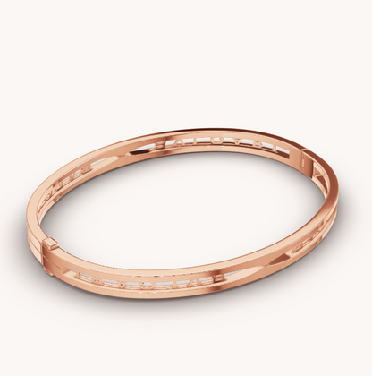 [⭐Hildren Jewelry]ZERO 1 SPIRAL LOGO PINK GOLD BRACELET