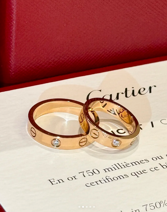 [⭐Hildren Jewelry]LOVE RING 4MM 1 DIAMOND