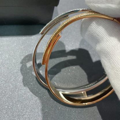 [⭐Hildren Jewelry]Move Noa Rose Gold Pavé Diamond Bangle Bracelet