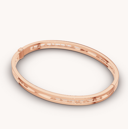 [⭐Hildren Jewelry]ZERO 1 SPIRAL LOGO PINK GOLD BRACELET