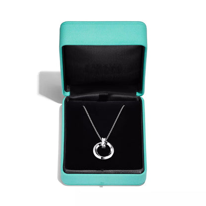 [Hildren Jewelry]T CIRCLE PENDENT SILVER NECKLACE