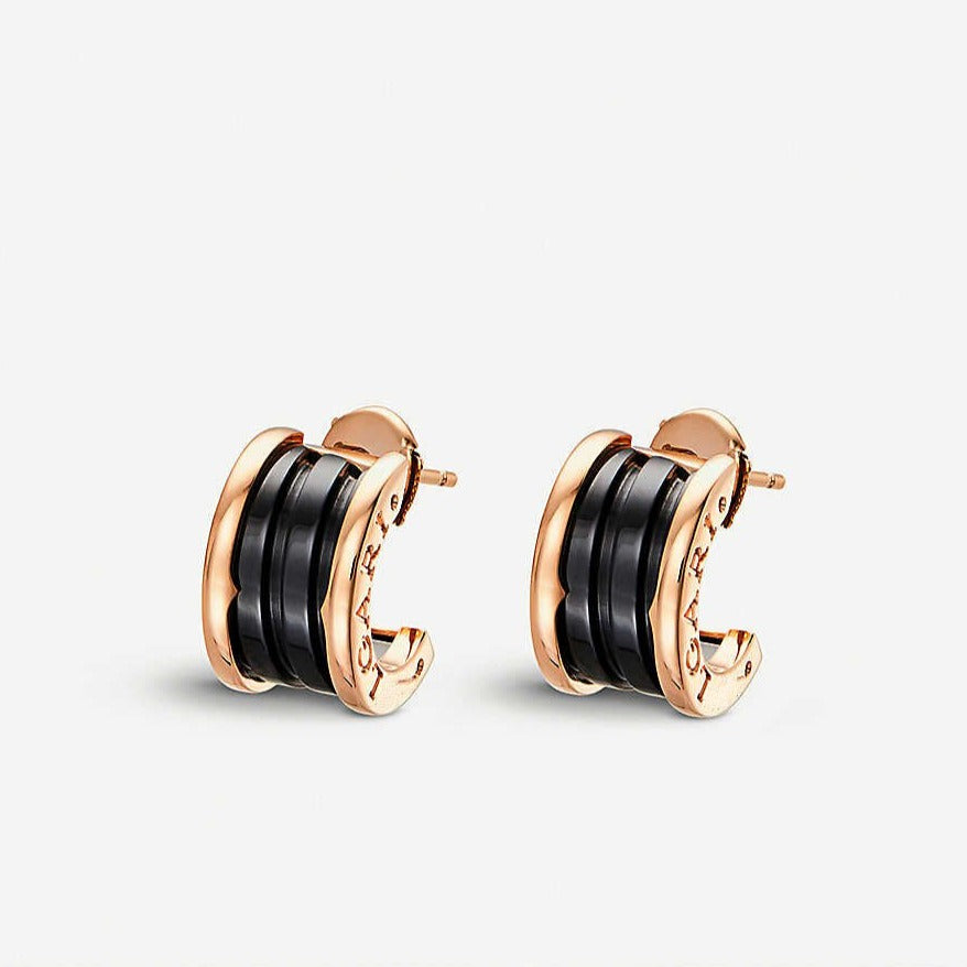 [⭐Hildren Jewelry]ZERO 1 PINK GOLD CERAMIC EARRINGS