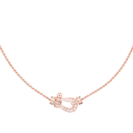 [⭐Hildren Jewelry]FORCE 10 PINK GOLD DIAMOND NECKLACE