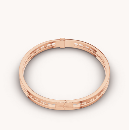 [⭐Hildren Jewelry]ZERO 1 SPIRAL LOGO PINK GOLD BRACELET