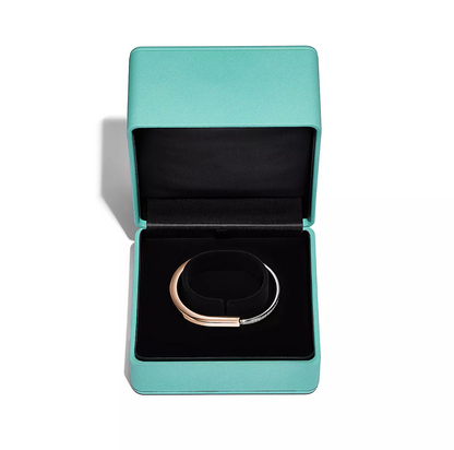 [Hildren Jewelry]LOCK BRACELET ROSE AND WHITE GOLD DIAMOND