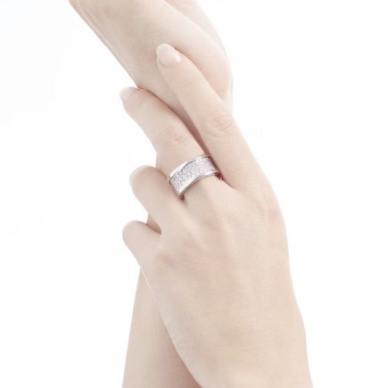 [⭐Hildren Jewelry]ZERO 1 WITH PAVED DIAMONDS ON THE SPIRAL RING