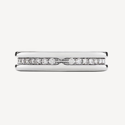 [⭐Hildren Jewelry]ZERO 1 ONE-BAND PAVED DIAMONDS ON THE SPIRAL RING