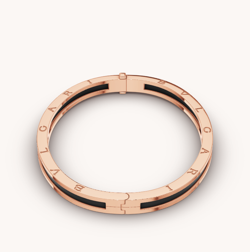 [⭐Hildren Jewelry]ZERO 1 PINK GOLD WITH BLACK CERAMIC BRACELET