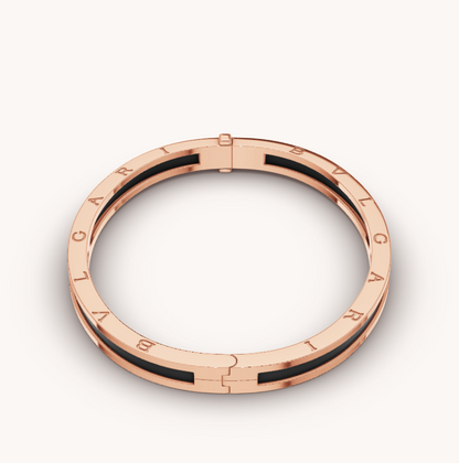 [⭐Hildren Jewelry]ZERO 1 PINK GOLD WITH BLACK CERAMIC BRACELET
